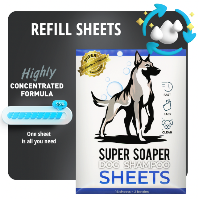 Super Soaper Dog Shampoo Sheets & Sprayer Bundle