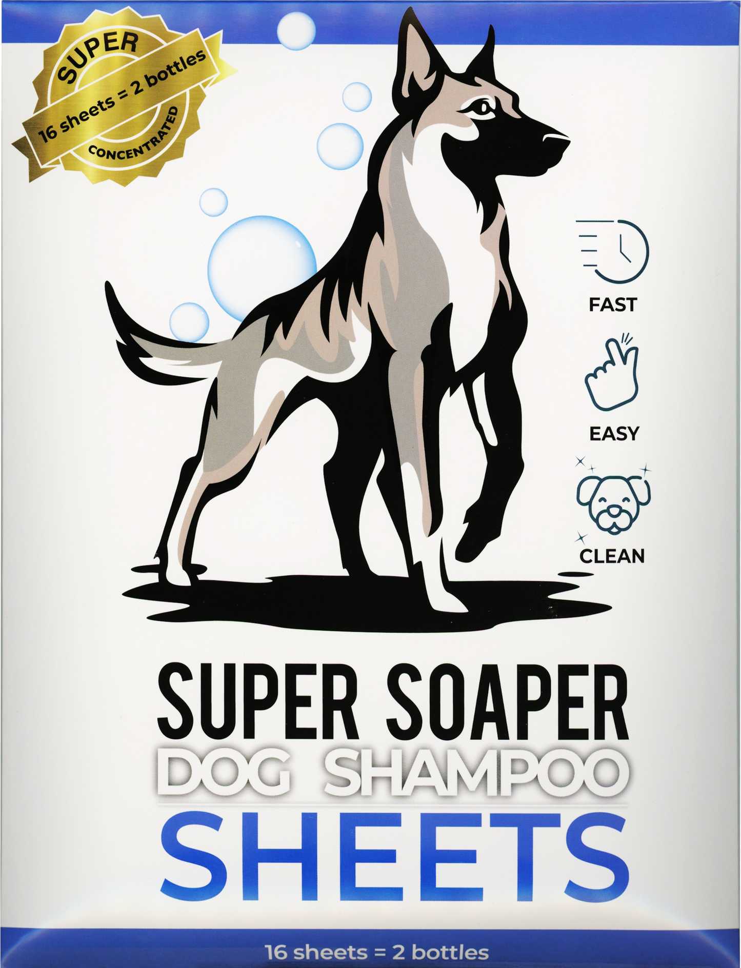 Super Soaper Dog Shampoo Sheets & Sprayer Bundle